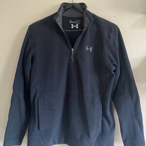 Under Armour COLDGEAR Half-Zip Loose Fit Sweater, Black Size US L